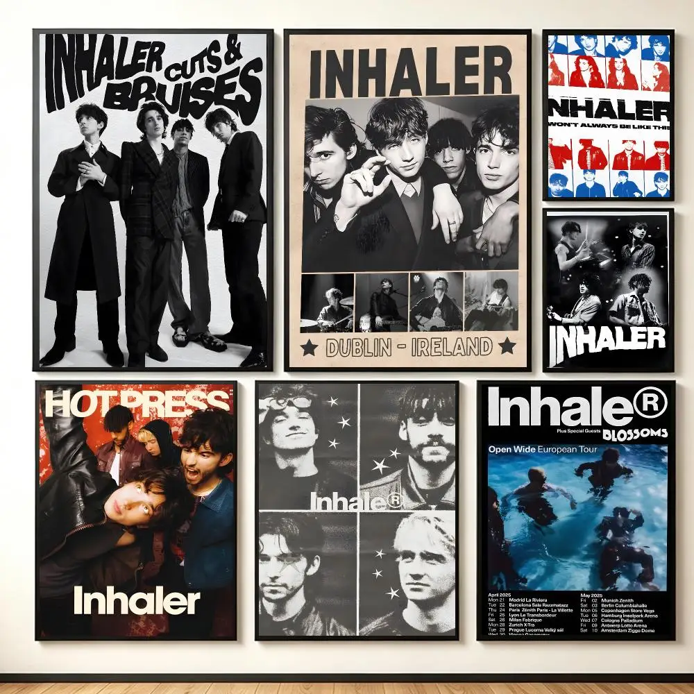 Rock Band I-Inhaler Poster Lightweight Self‑Adhesive PP Wall Decal for Study Living Room Bedroom Decor Gift