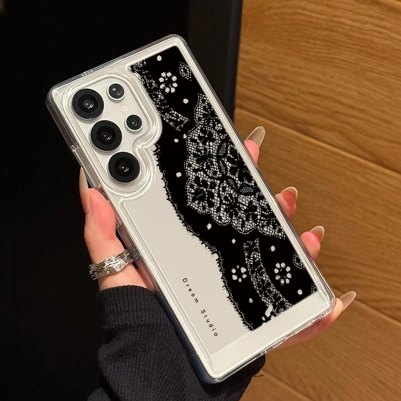 Personalisierte, mit Spitze bedruckte, transparente Hülle für Samsung Galaxy S25 Ultra S24 S23 S22 S21Plus FE A16 A15 A56 A55 A54 A53 A36 5G Coque – Detail 12