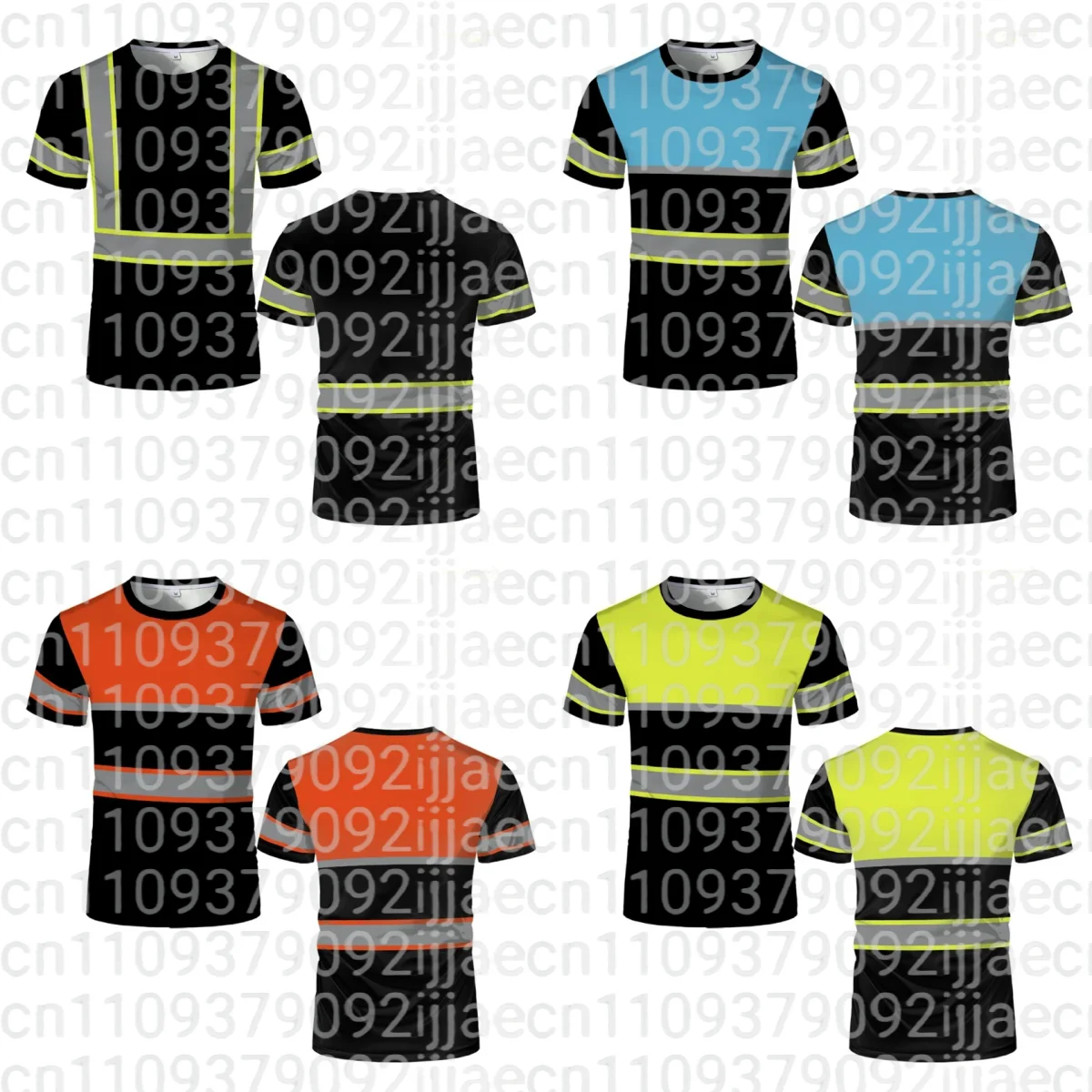 

Простая полосатая рабочая футболка с защитными элементами, летняя повседневная футболка с коротким рукавом, бестселлер, футболка с 3D-принтом и круглым вырезом, топ для всей семьи
