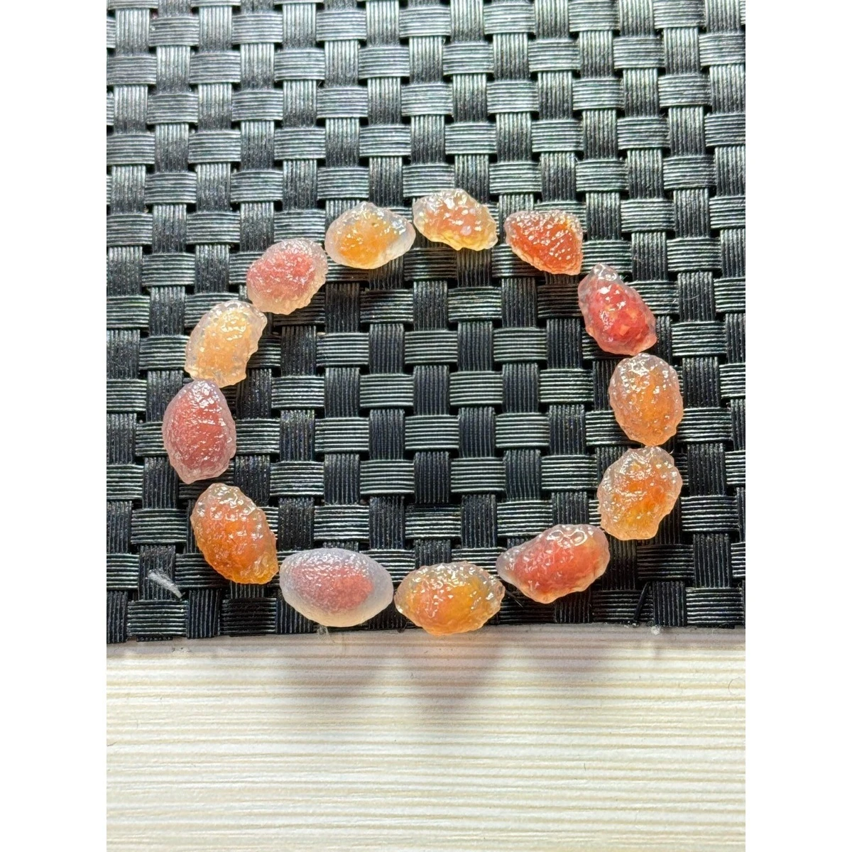 Multi Color Alashan Agate in Glass Vial, 10-15mm Natural Unpolished, Vibrant Color, Crystal Display Collection-Candy Agate