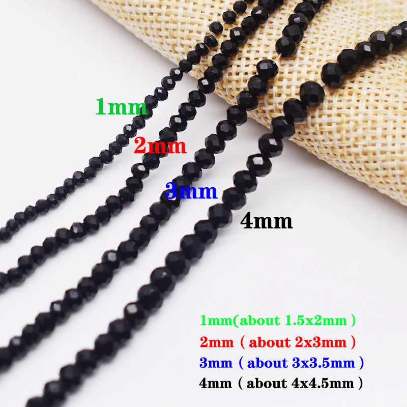 Yanqi 2 3 4mm Rondell Austria Faceted Crystal Beads Round Glass Beads Loose Spacer Beads for Jewelry Making DIY