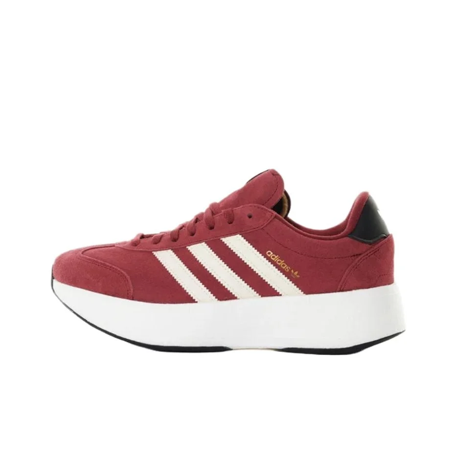 Adidas Originals CITY RNR Casual Shoes Unisex Low Top Red JS1065