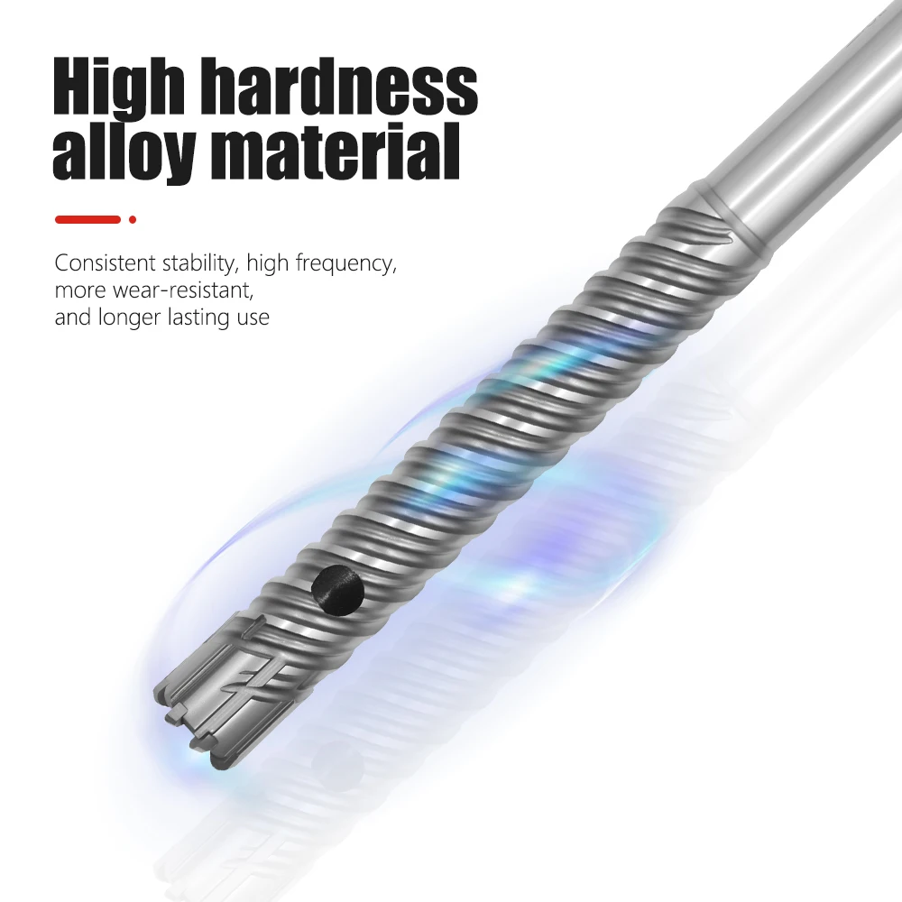 AURWOF 1 шт. SDS-Plus Усиленное сверло по бетону. Несколько спецификаций и размеров. Сверло высокой твердости.