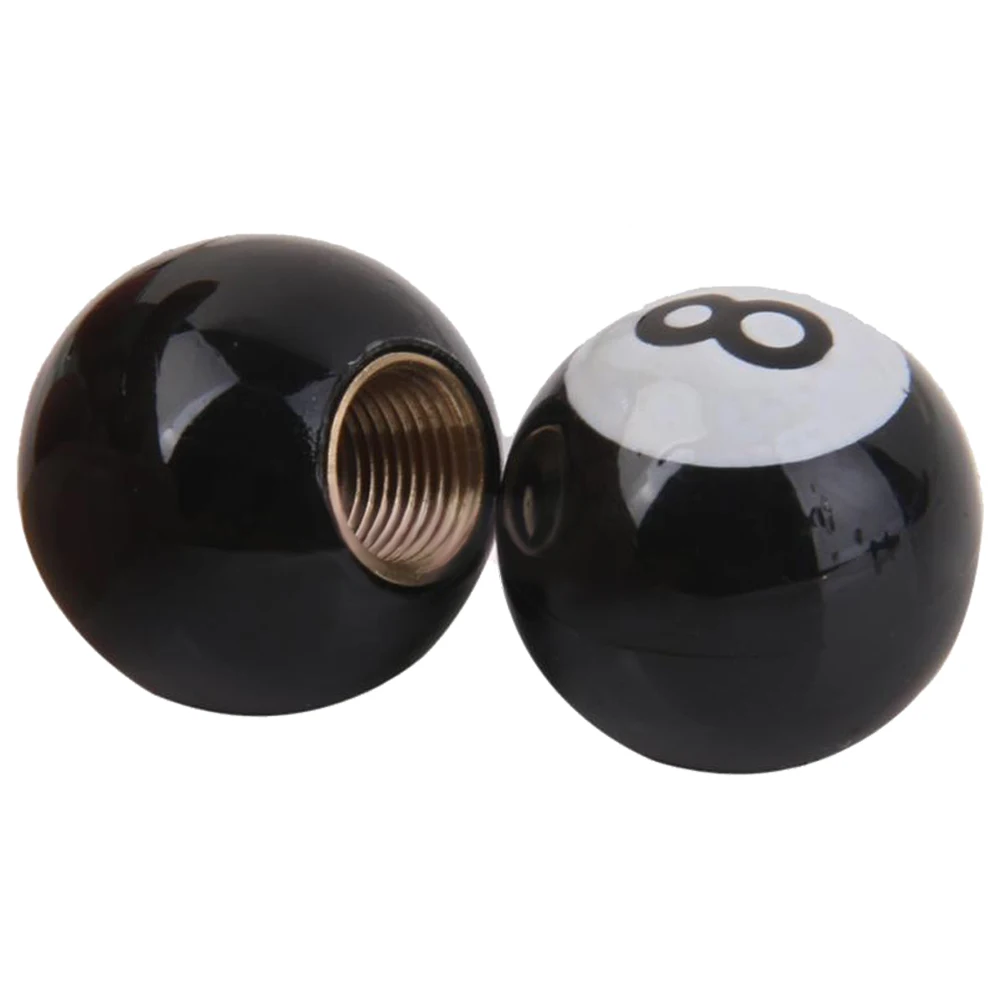 #32Y Automotive Parts & Accessories,2 x No. 8 Ball motorcycle tire wheel stem air valve dust cap cover,black