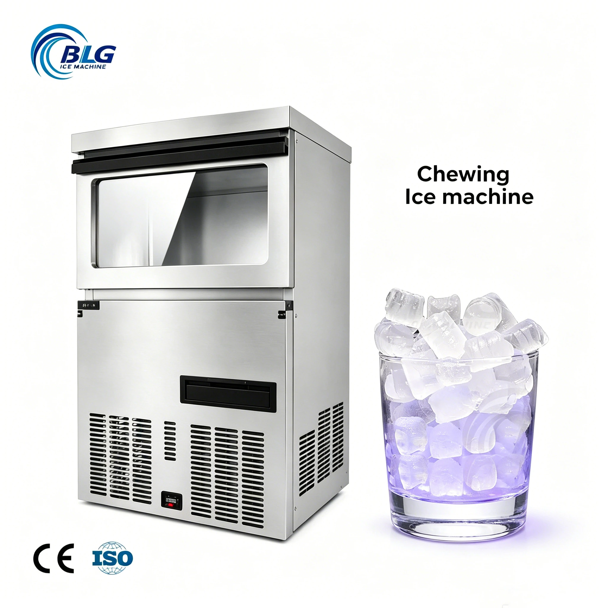 Ice Nugget Machine Nugget Ice Maker Pebble Ice Maker Maquina De Hielo En Granulado Grain Chewblet Cubelet Hielo De Pepitas