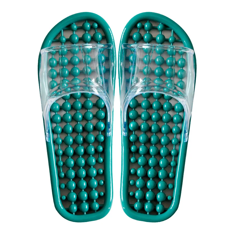 Massage Slippers Bathroom Bath Couple Non-Slip Hollow Leakage Women Plastic Crystal Household Sandals Sole Quick-Drng