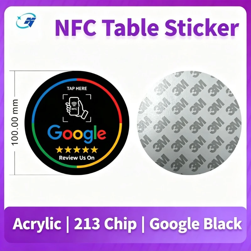 10pcs Google signboard card Acrylic NFC Code Tap Business Desktop sticker Google Card RFID NFC Card Google Review Card