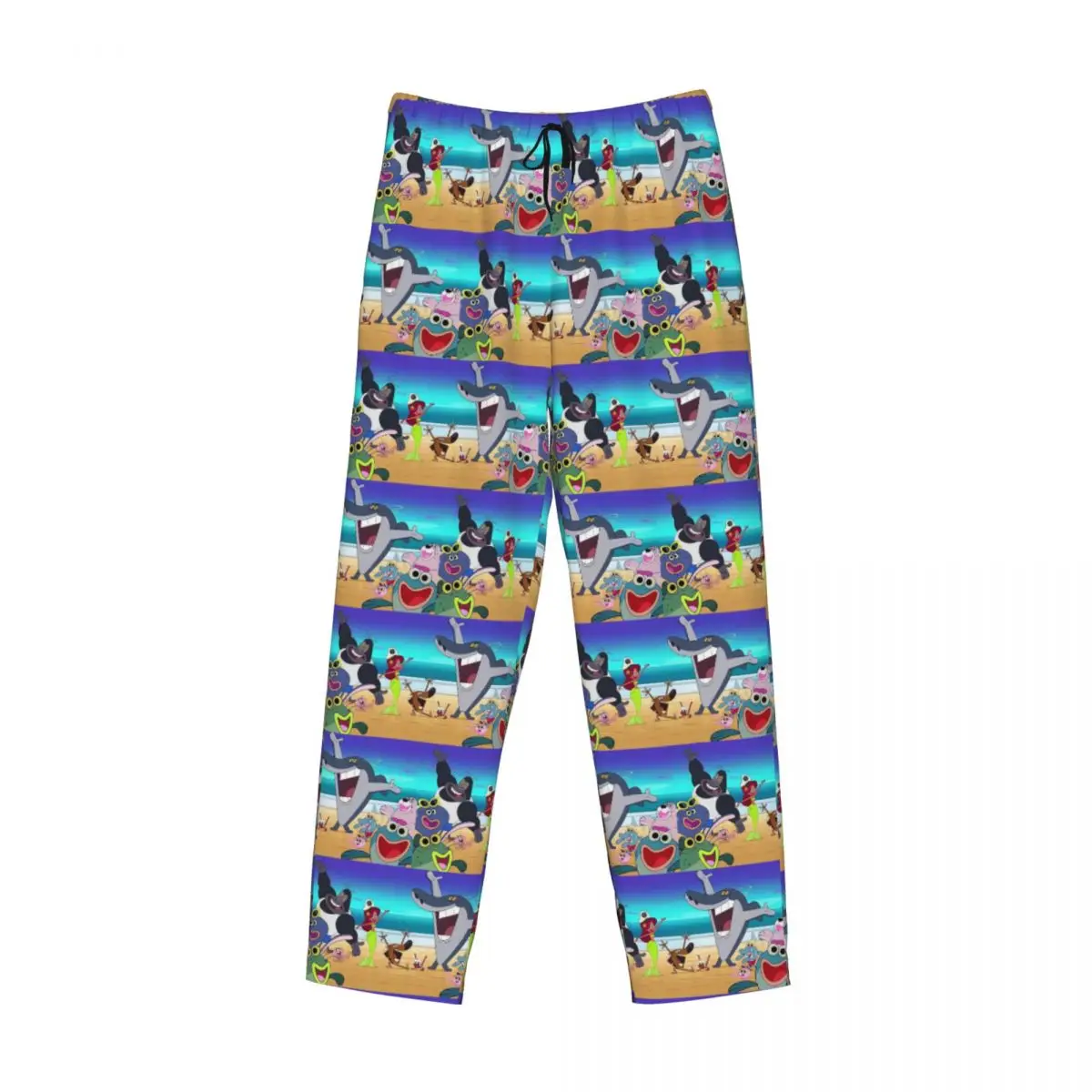 

Custom Zig & Sharko Cartoons Kid Pajama Pants Men Sleepwear Sleep Lounge Bottoms with Pockets