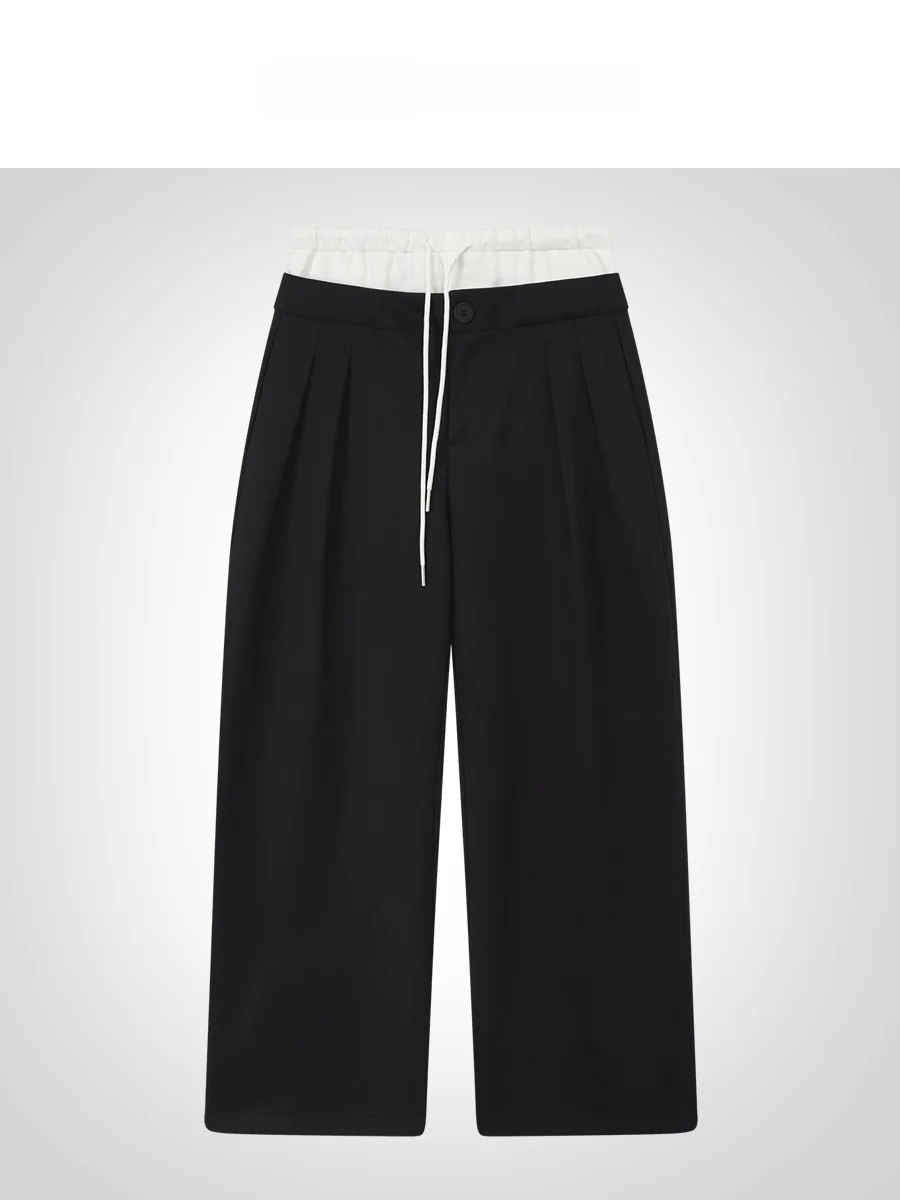 

IAMCPLUS Повседневные брюки с высокой талией Color Blo Плиссированный дизайн Зимняя коллекция Женские брюки премиум-класса Faion