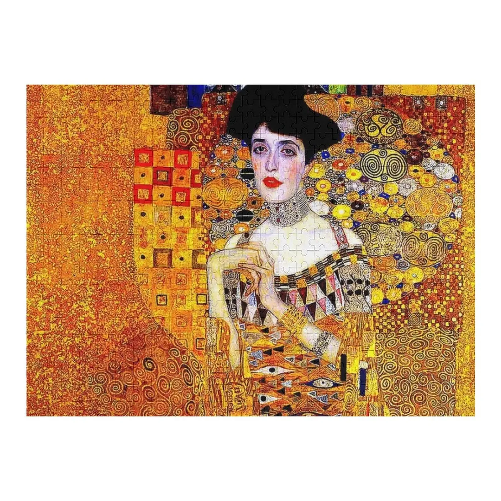 

LADY IN GOLD : Gustav Klimt 1912 High Definition Painting Print Jigsaw Puzzle Photo Custom Baby Toy Puzzle