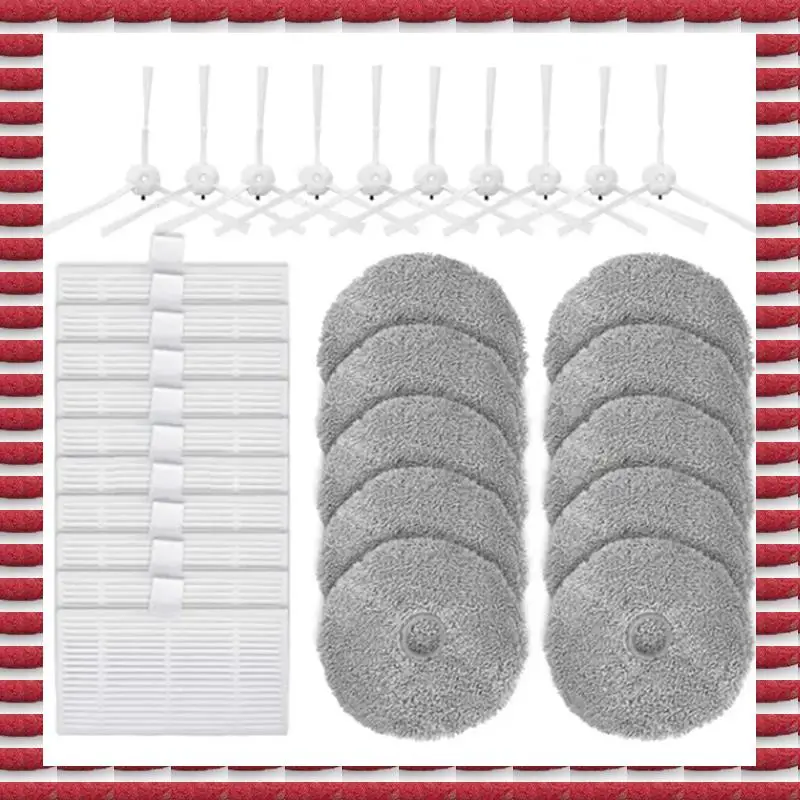 

A97G 30PCS Vacuum Cleaner Parts For Xiaomi Lydsto W2 Replacement Spare Parts Side Brush Filers Mop Rag Accessories Parts