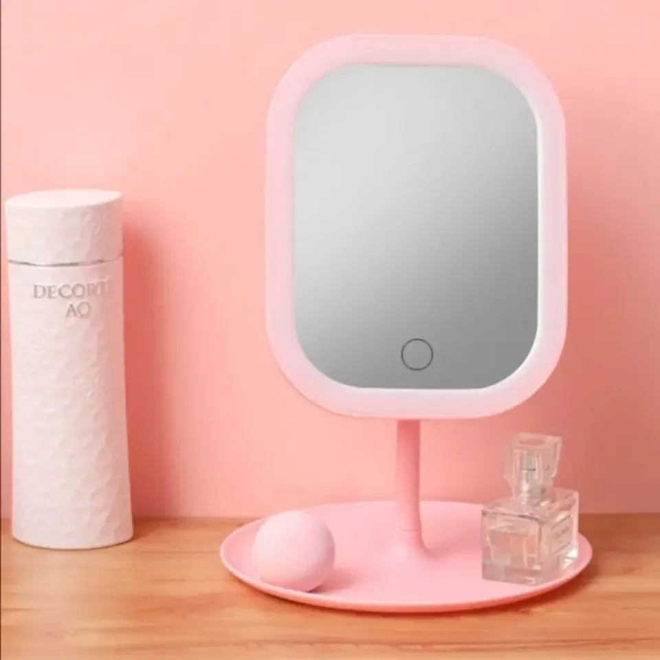 

Led Makeup Celebrity Beauty Mirror with Lamp Desktop Vanity Mirror Dormitory Usb Charging Fill Light Mirror