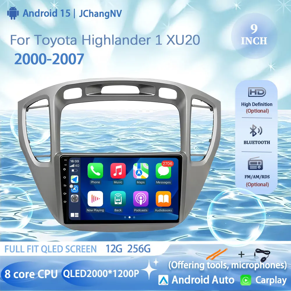 

For Toyota Highlander 1 XU20 2000-2007 Multimedia Video Player Navigation Stereo no 2 Din no DVD Head Unit Android Car Radio