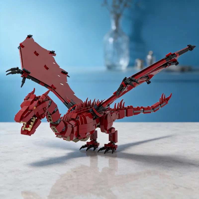 

806pcs MOC LOTR Smaug Hobbit Lord Rings Model Building Blocks Desk Decor, Desktop Decor, Home Decor Display Model Gift For Kids