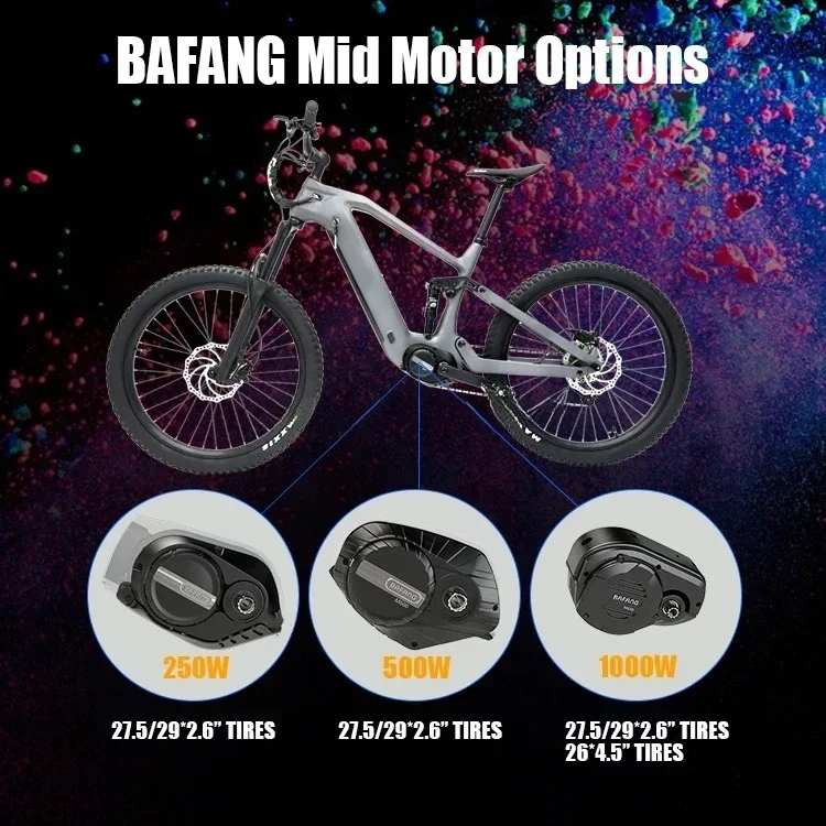 دراجة BAFANG M620 ذات نظام التعليق الكامل Bafang M600 إطار Ultra Motor 29 Ebike Bicicleta Electrica G510 إطار من ألياف الكربون Ebike