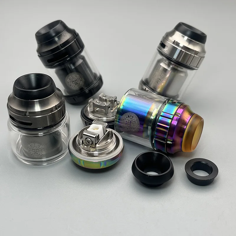 Zeus X RTA Zeus x Mesh RTA Tank 3,5/4,5ml Diâmetro 25mm Ni80 bobina dupla com deck de malha Atomizador reconstruível