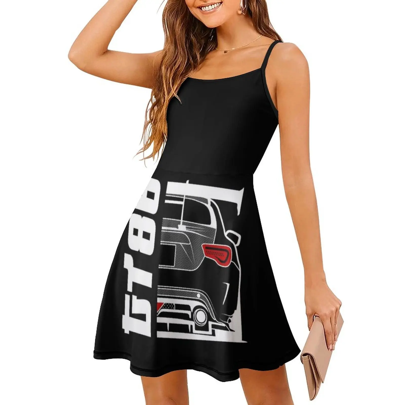 Vestido informal de estilo coreano con parte trasera sintonizada Gt86 para mujer, vestidos sencillos de oficina para uso diario, Gt86 Gr86 86 Hachiroku, sintonización sintonizada