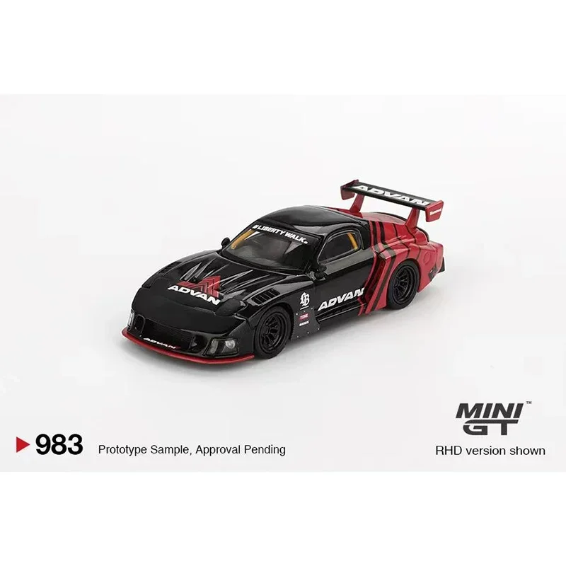 

PreSale MINIGT 983 1:64 LBWK Mazda RX-7 LB Super Silhouette Advan Diecast Diorama Car Model Toys