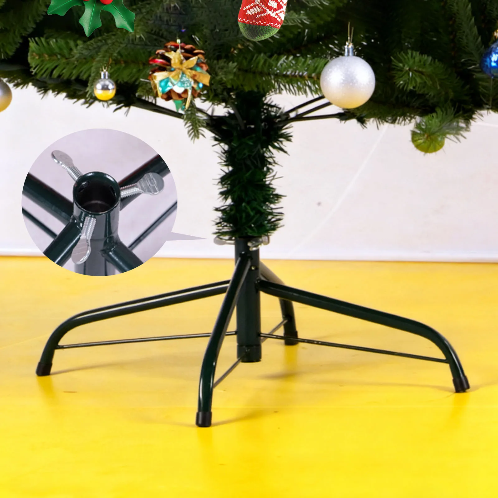 Складная основа для рождественской елки, металлический кронштейн для краски, подставка для рождественской елки, замена держателя для искусственных/реальных деревьев