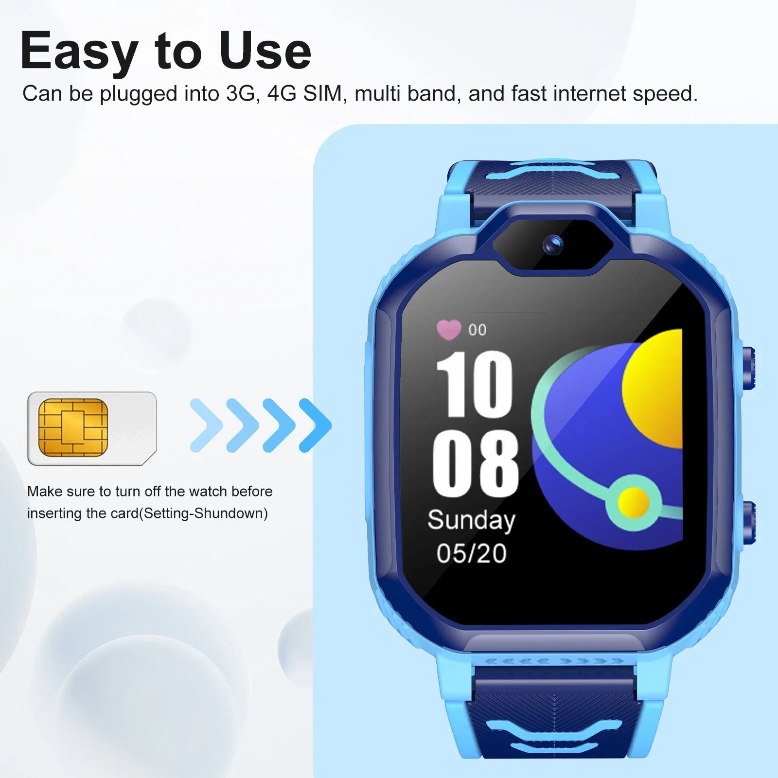 4G Smart Watch Kids GPS WIFI Video Call SOS IP67 Waterproof Child Smartwatch Camera Monitor HD Tracker Location Phone Watch Gift
