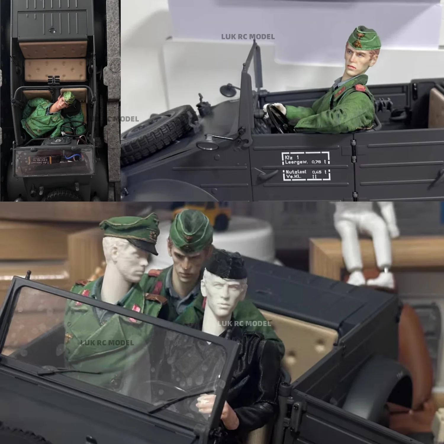 

Неокрашенный комплект FMS Soldier в разобранном виде для 1/14 1/16 RC Digger Loader 1/10 Гусеничный грузовик Трактор Прицеп Танк P806 HG Toys DIY P