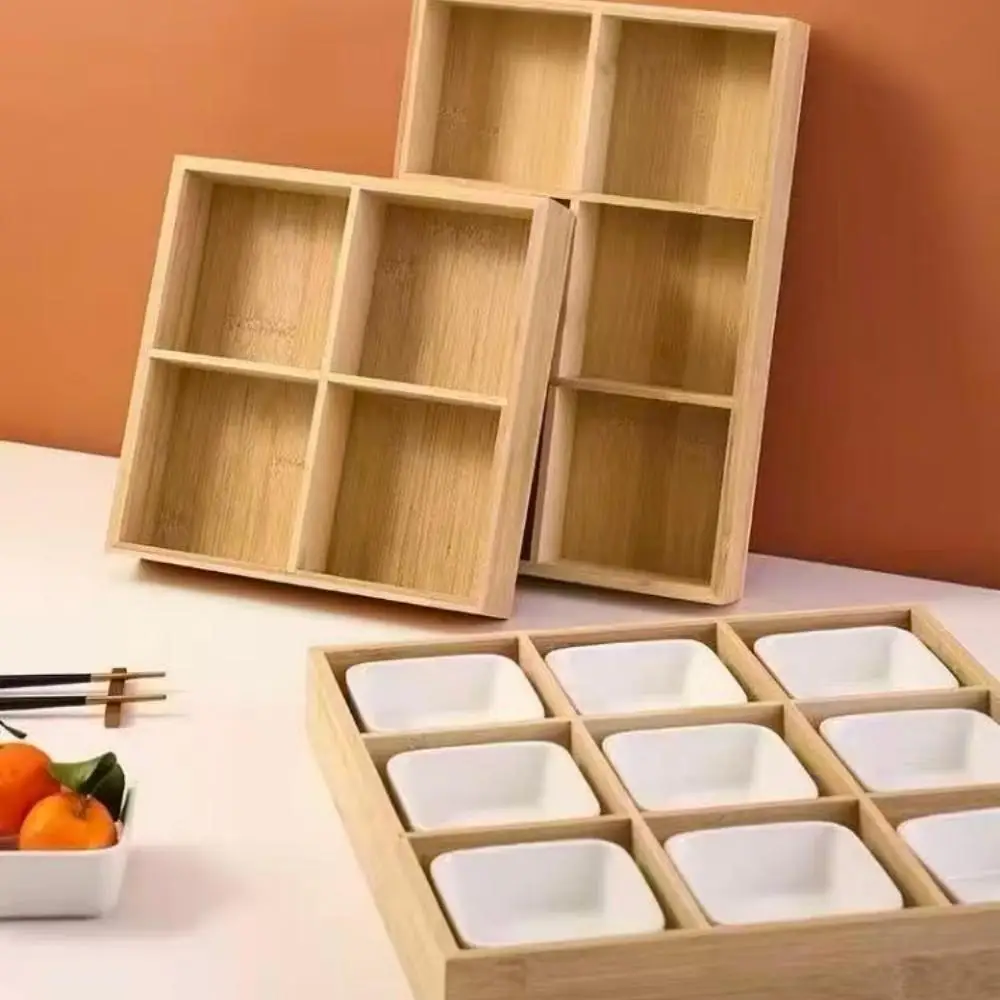 Tea making tray, fruit plate, snack plate, four grid, nine grid, dried fruit plate