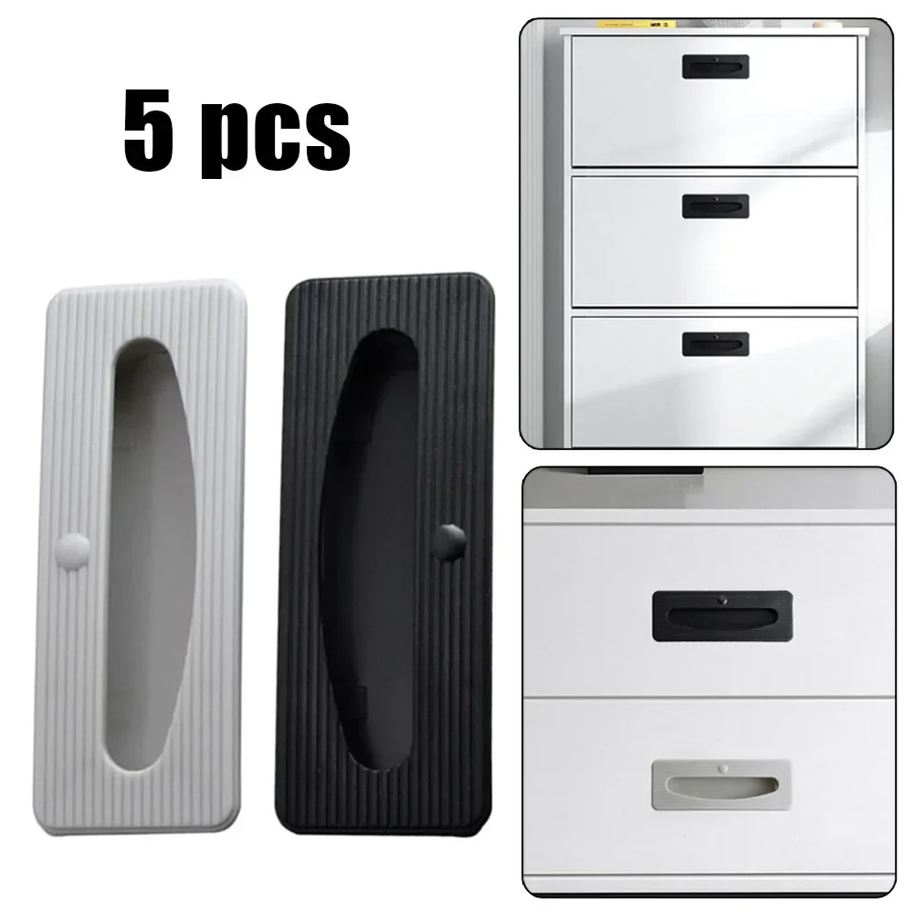 

5PCS Cabinet Drawer Handles Invisible Pull Sliding Door Handle Electric Box Plastic Flush Pocket Pull Knobs Furniture Hardware