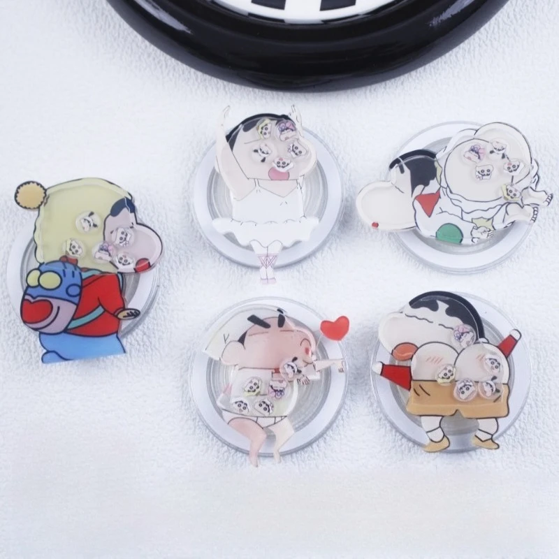 

kawaii Shin-chan quicksand Magnetic Holder Grip Tok Griptok Phone Stand Holder Support For iPhone16 15 For Pad Magsafe Smart Tok