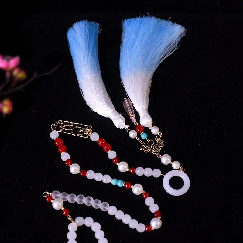 Set di accessori per collana Hanfu cinese Ming collana di accessori per gonna di cavallo antica Hanfu per oggetti di scena per feste di Halloween per ragazze da donna