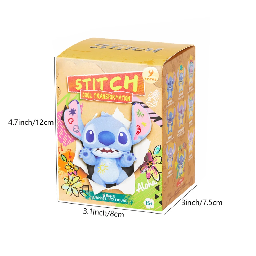 MINISO Disney Stitch Versatile Cool Collection Blind Box Handcrafted Cartoon Character Surprise Model Random 1PC blind box toys