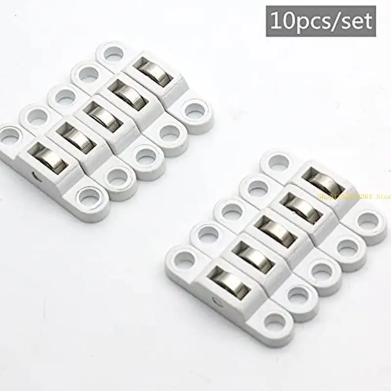 

652F 10pcs/set Sliding Door Wheel Rollers Heavy Mute Plastic Window Sliding Door Bearing Rollers Furniture Hardware
