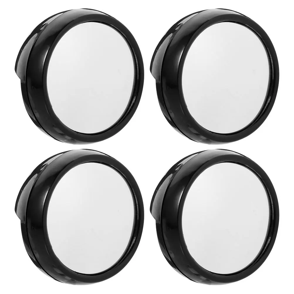 

4pcs Magnetic Computer Glass Convex Mirror for Monitor Car Camera Desk Office Cubicle Blind Spot High Strength Black