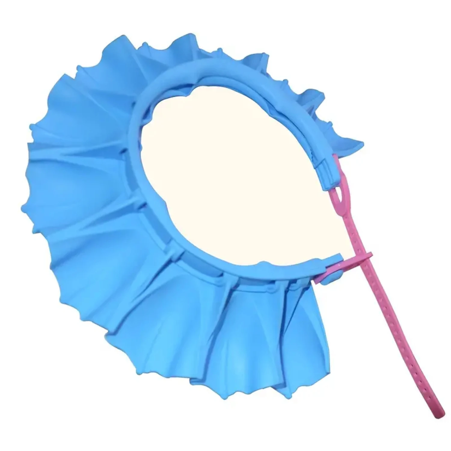 

Durable, Comfortable, and Waterproof Kids Bath Hat with Adjustable Straps and Eye Protection - Perfect for Hair Washing and Dryi