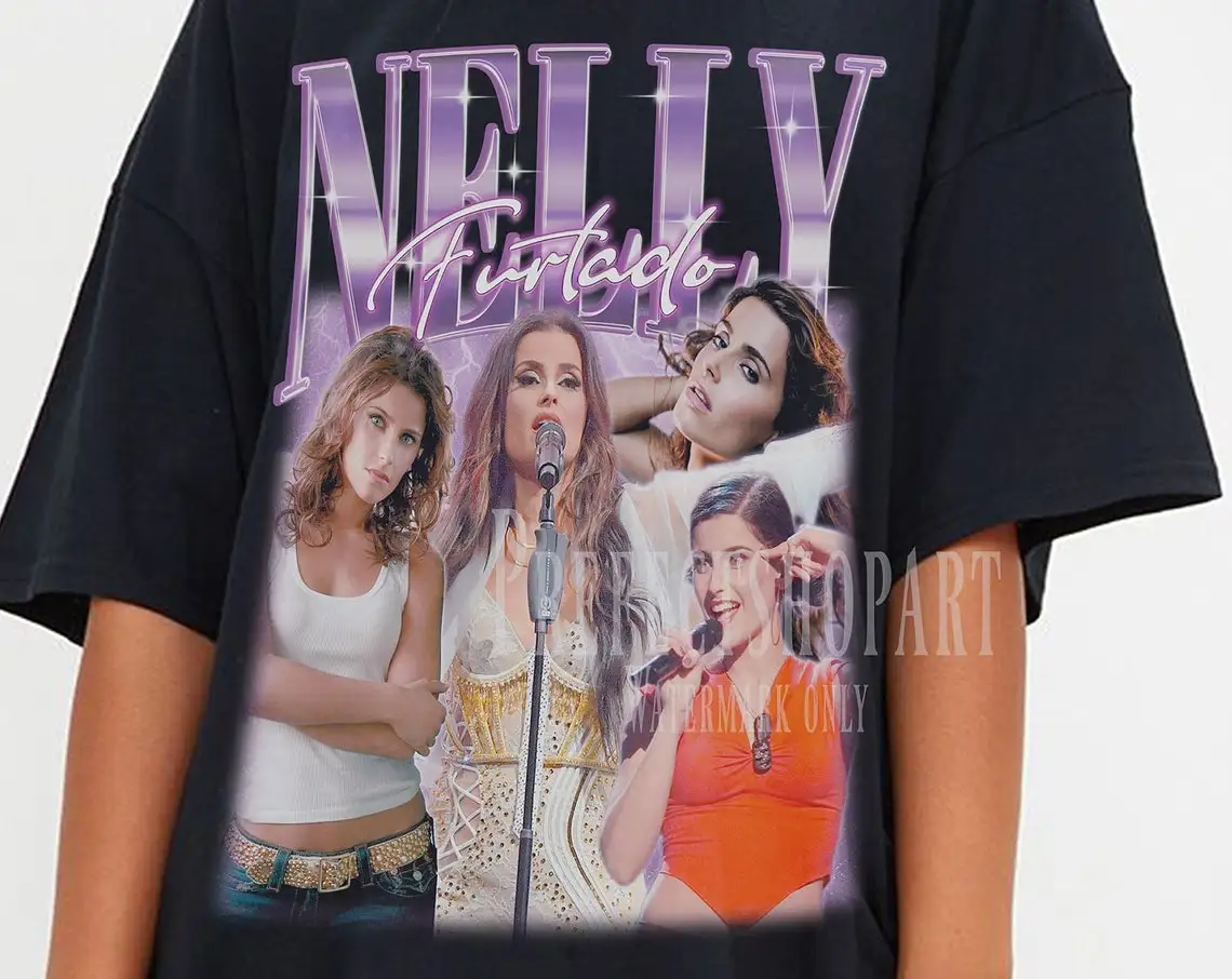 NELLY FURTADO Shirt Nelly Kim Furtado Homage Tshirt Nelly Furtado Fan Tees Nelly Furtado Retro 90s Sweater Nelly Furtado Merch G