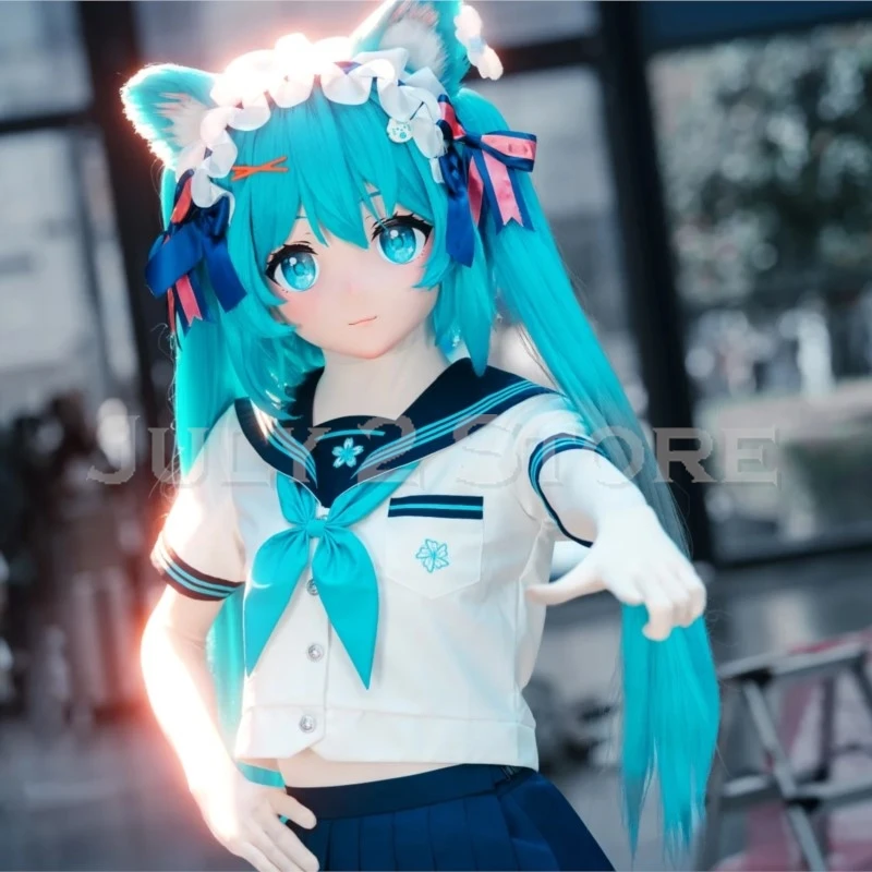 Anime Kigurumi máscara facial femenina juego de Anime Cosplay cabeza Base cráneo casco completo Cosplay accesorios DIY juego de rol B juego de rol