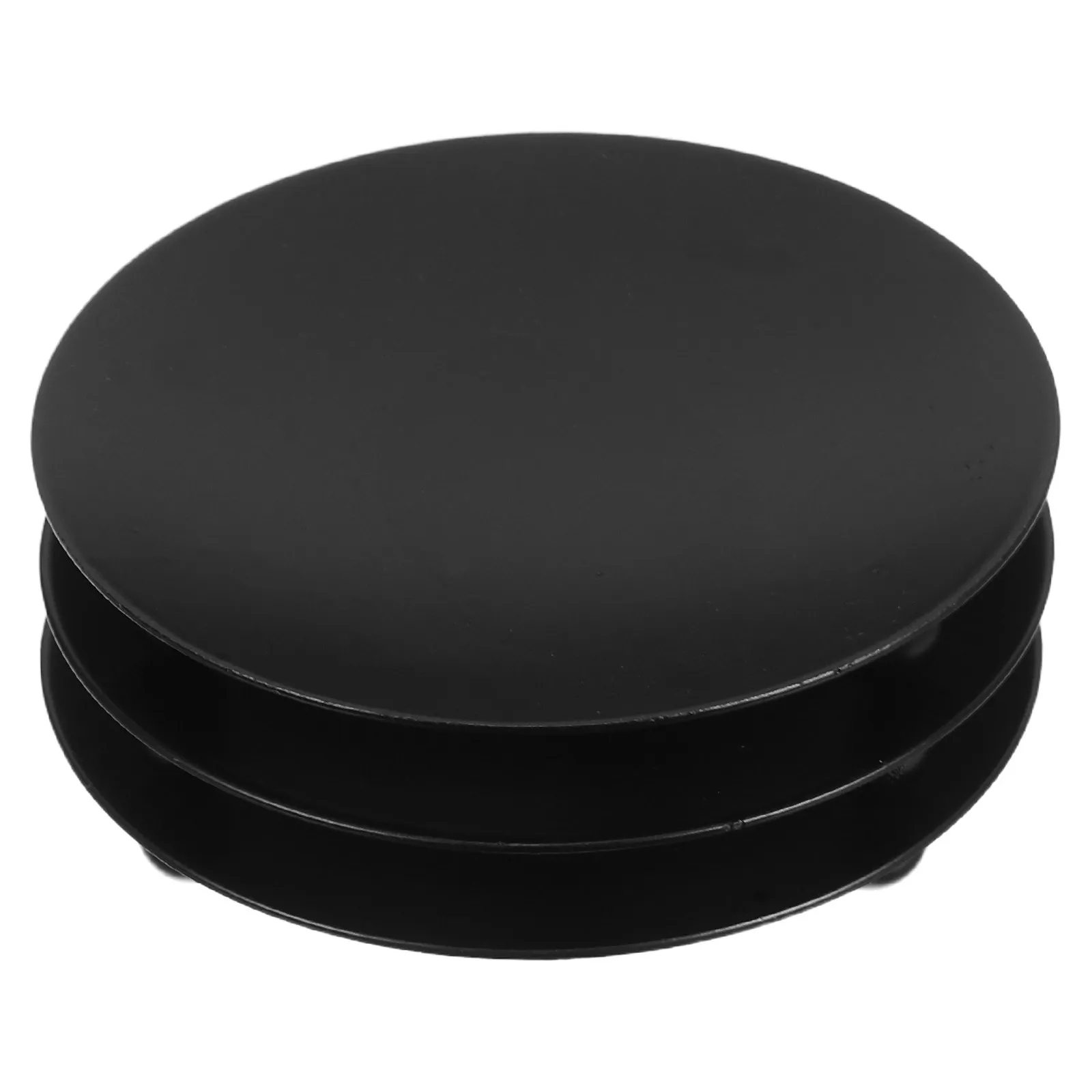 

3Pcs Iron Plate Holder Black Decorative Candlestick Stand Stable Base Pillar Tray for Home Party Table Decor