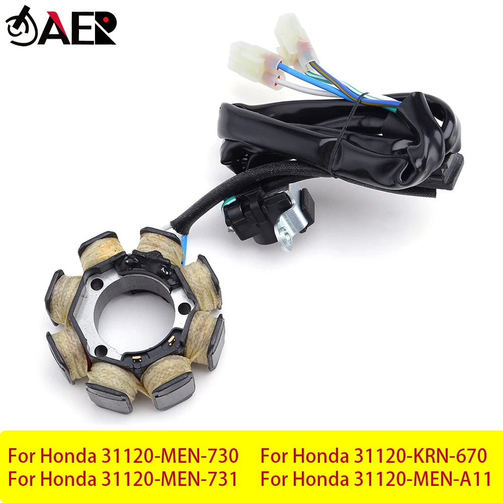 

Катушка статора для Honda CRF250 CRF250R CRF450R CRF 250 450 R 31120-KRN-670 31120-MEN-A11 31120-MEN-730 31120-MEN-731