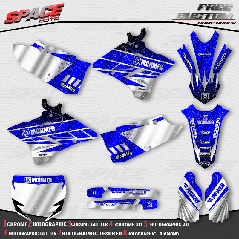 SPACE MOTO Custom Motorcycle Graphics Background Decals Stickers For YAMAHA 15-21 YZ125-250 16-21YZ250X