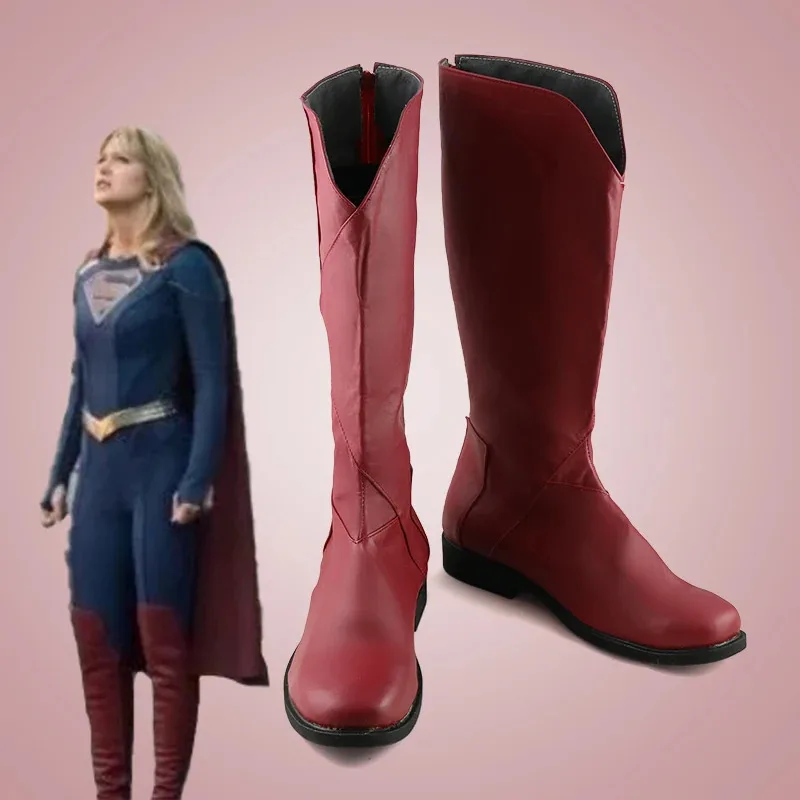 

Супер девушка косплей обувь сапоги для женщин взрослых Хэллоуин вечерние jd;2