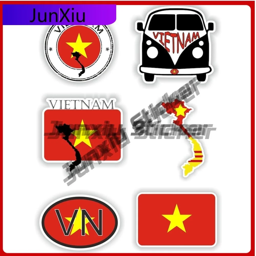

Vietnam Flag National Emblem Sticker Custom Decals Stickers Motorcycle Camping Suv Decal For Car Decorations Auto Stickers Pvc