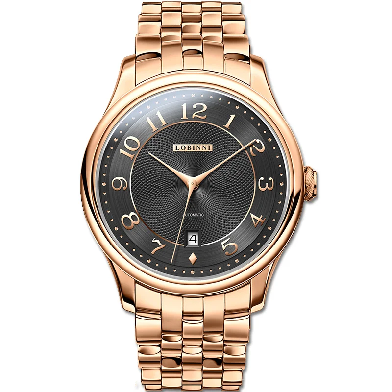 LOBINNI 316L Stainless Steel Men Business Dress Watch MIYOTA 8215 Movement Automatic Mechanical Watches Sapphire Mirror Watches