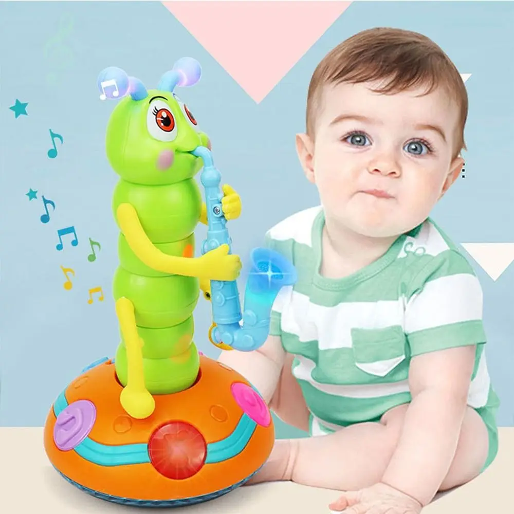 Saxophone Rocking Twister Dance Toy Caterpillar Early Education Toy Kids Saxophone Caterpillar Dancing Toys Funny