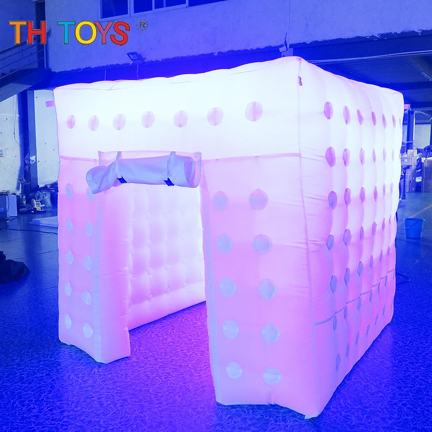 10*10ft White Inflatable Photo Booth Cube Tent Party Event Selfie Room Tents with Blower