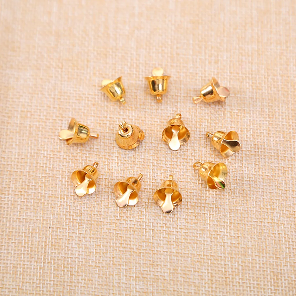 20 Pcs Golden Bells for Crafts Christmas Decoration Stocking Stuffer Tree Decorations