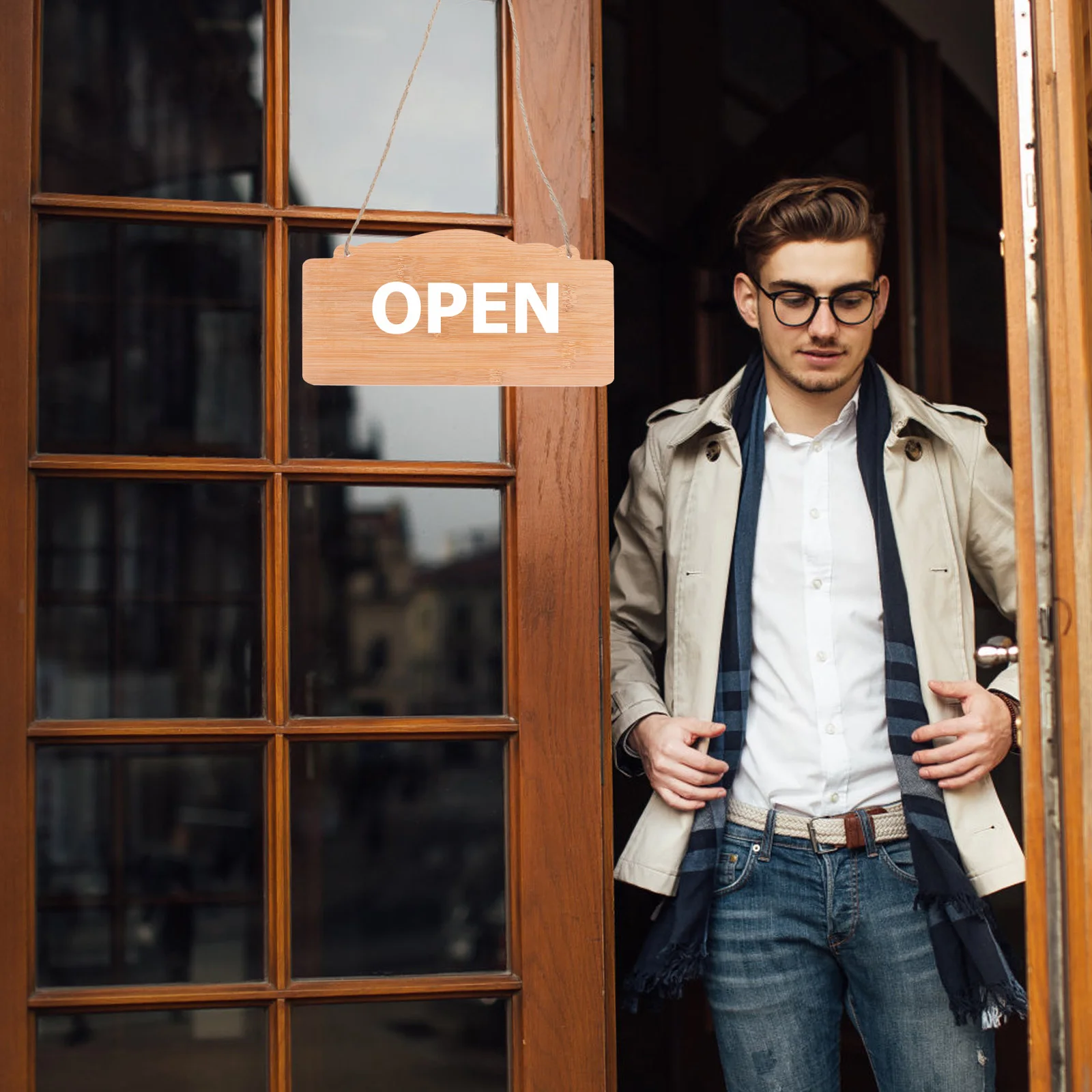 2 قطعة المعلقات الخيزران فارغة معلقة العلامات ل الباب الأمامي الحلي سهلة لتزيين أي مكان تريد لوحات الخيزران فارغة #2