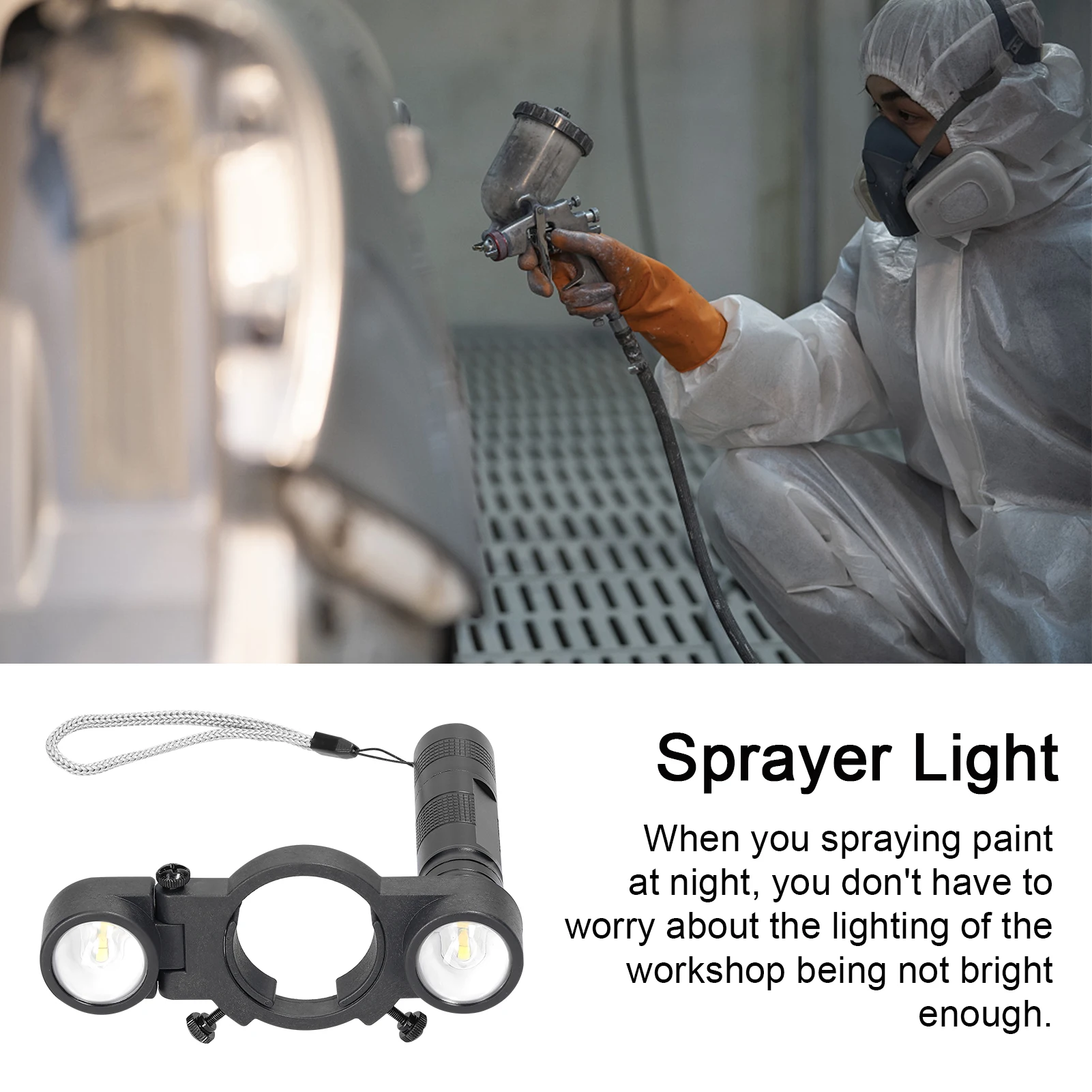 Spraying Machine Lighting Airbrush Spray Gun Light Universal Sprayer Light Aadjustable Rechargeable Fill-in Light for Sprayer