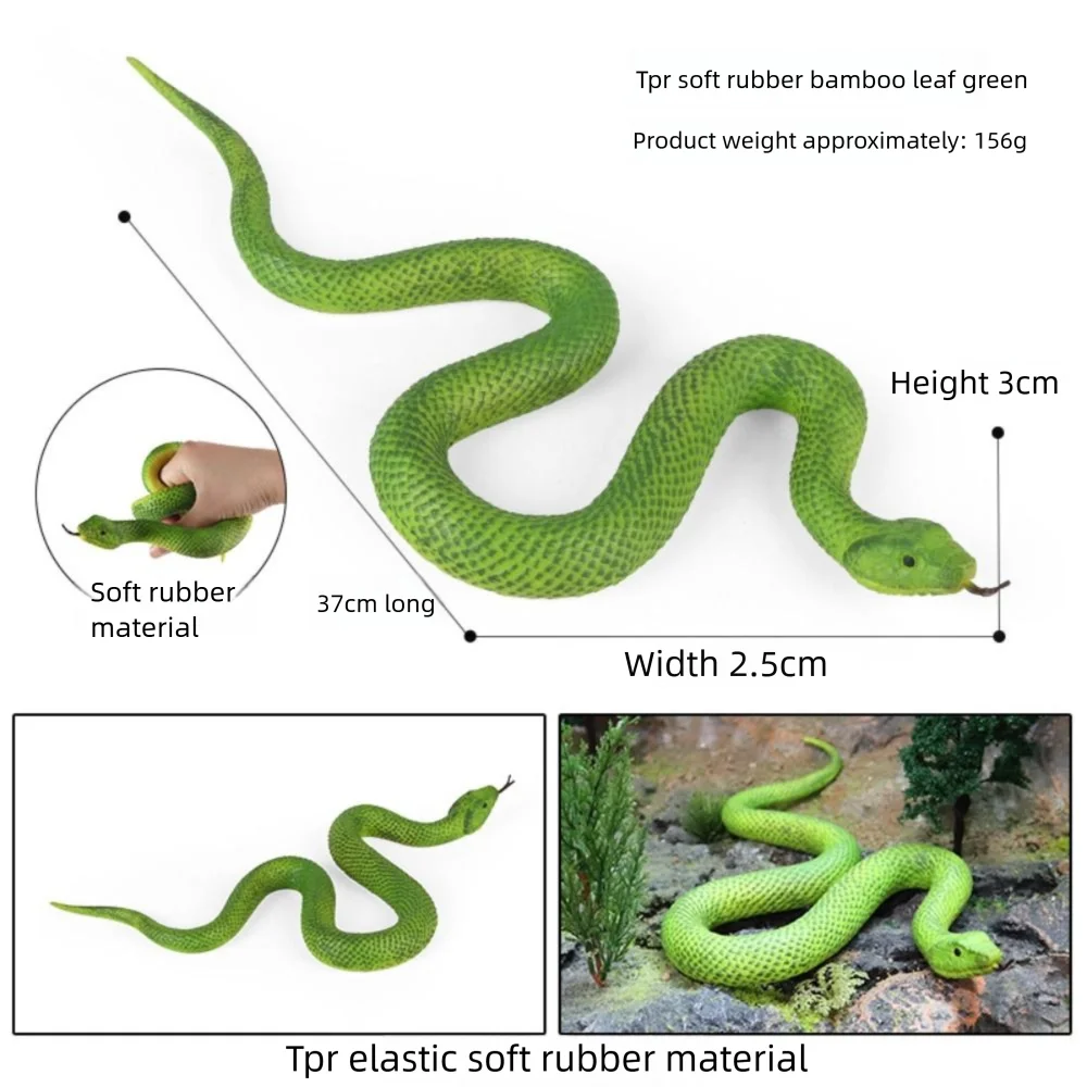 Cobra Rattlesnake Python Realistic Fake Snakes Clear Lines Texture Soft Rubber Animal Models Funny Keep Birds Away