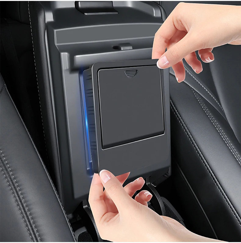 Für Tesla Model 3 Y 2017-2019 2020 2021 2022 2023 ABS Auto Mittelkonsole Armlehne Versteckter Stauraum Verborgene Ablage Zubehör – Detail 6