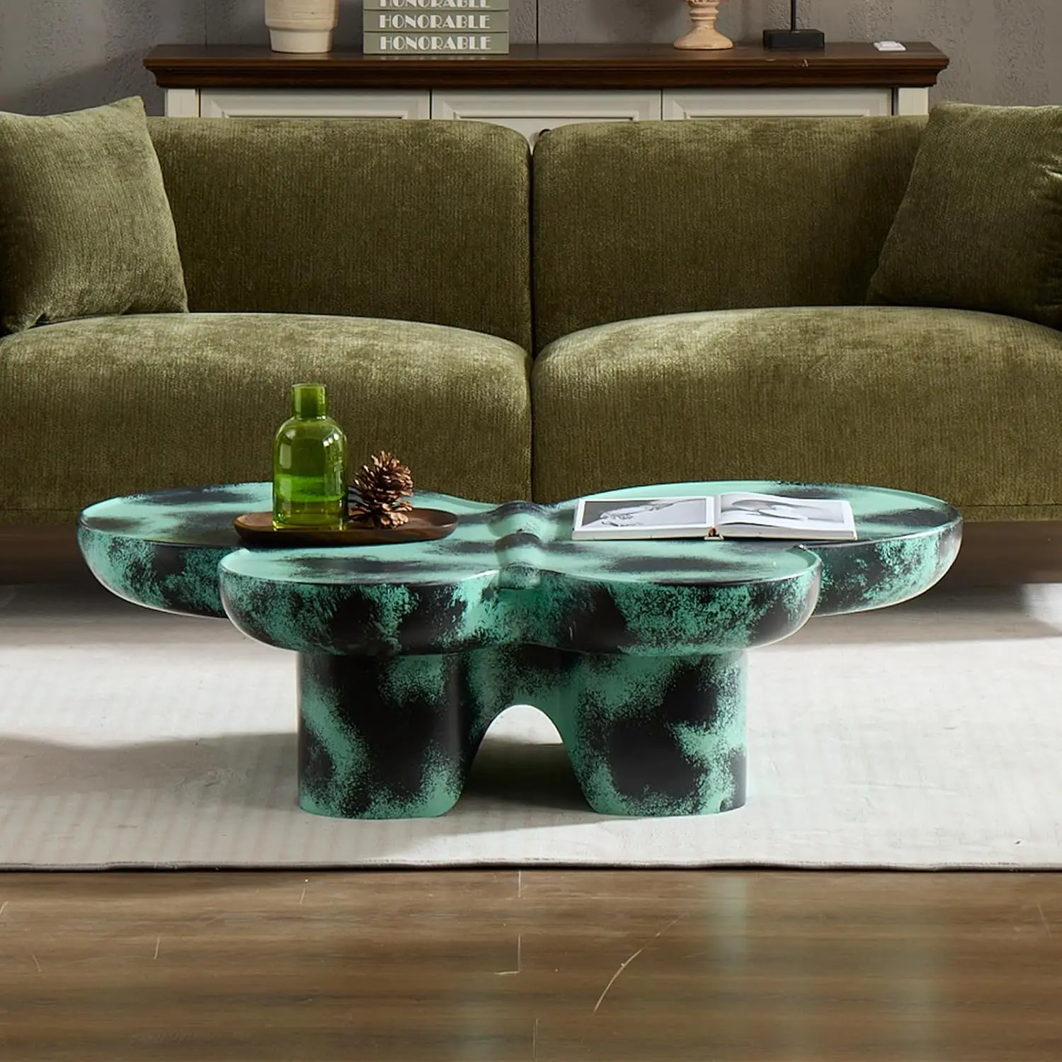 

Modern Coffee Table, Fiberglass Coffee Tables for Small Space, 47.24" Butterfly Center Table for Sofa, Minimalist, Customized
