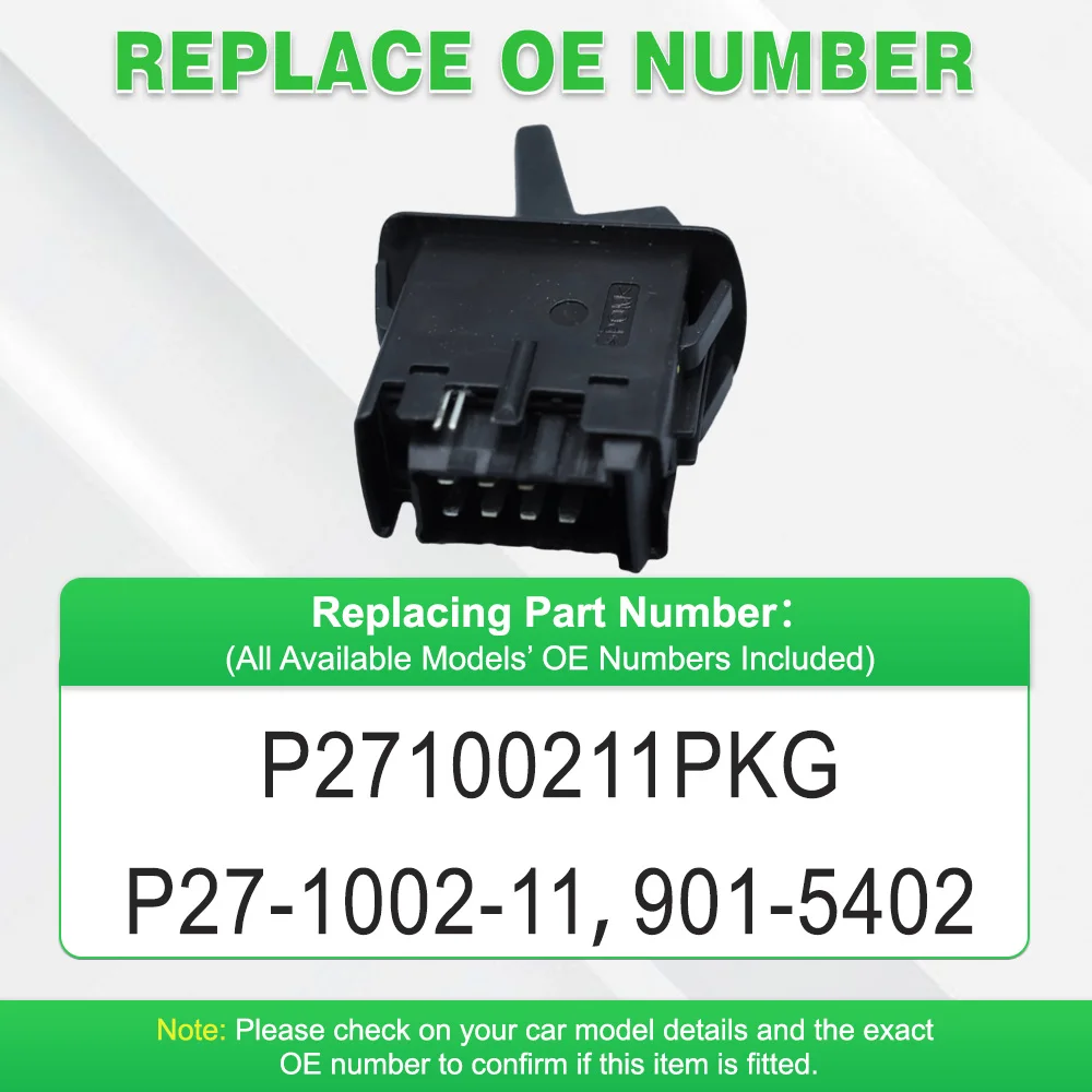 مفتاح تحكم عالي الشعاع أسود لشاحنة كينوورث T2000 1997 1998 1999 2010 901-54027 Pins P27100211PKG